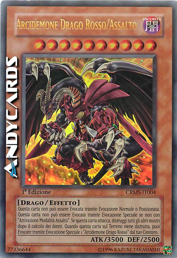 Clicca per ulteriori dettagli di - ARCIDEMONE DRAGO ROSSO/ASSALTO - ARCIDEMONE DRAGO ROSSO/ASSALTO