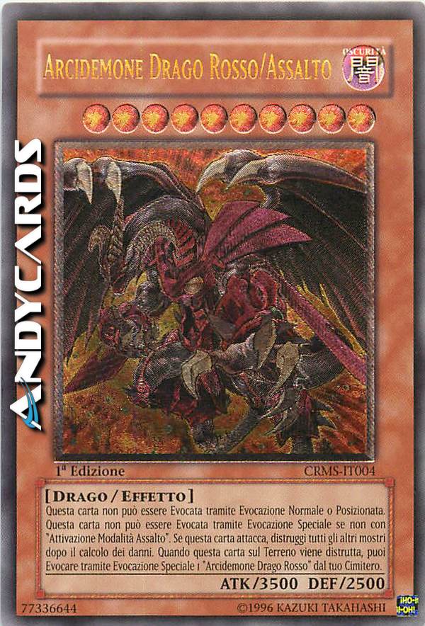 Clicca per ulteriori dettagli di - ARCIDEMONE DRAGO ROSSO/ASSALTO - ARCIDEMONE DRAGO ROSSO/ASSALTO