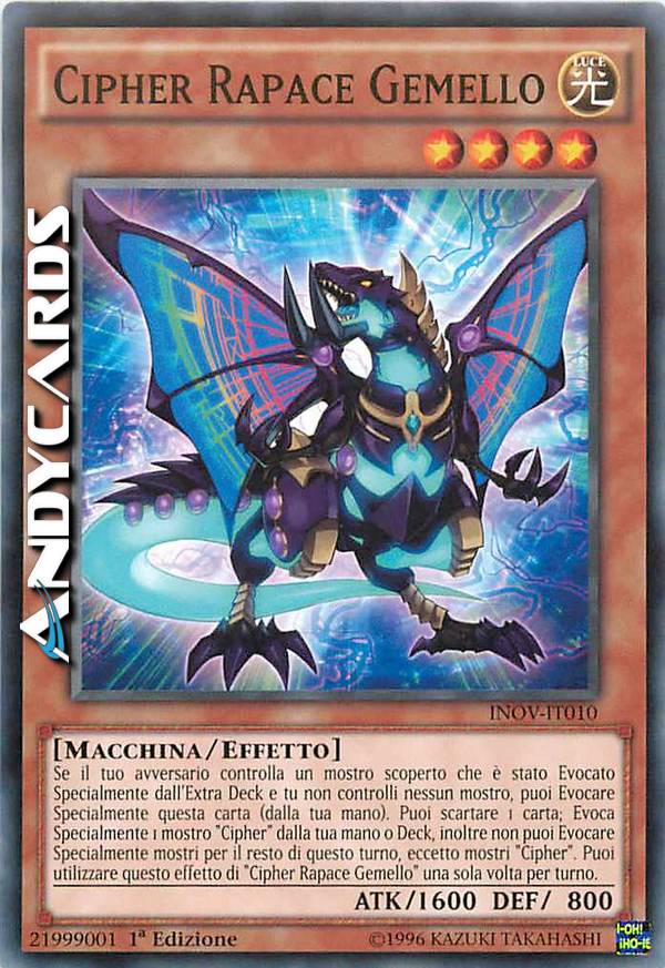 Clicca per ulteriori dettagli di - CIPHER RAPACE GEMELLO - CIPHER RAPACE GEMELLO