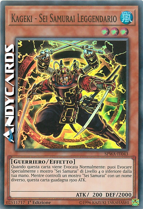 Clicca per ulteriori dettagli di - KAGEKI - SEI SAMURAI LEGGENDARIO - KAGEKI - SEI SAMURAI LEGGENDARIO