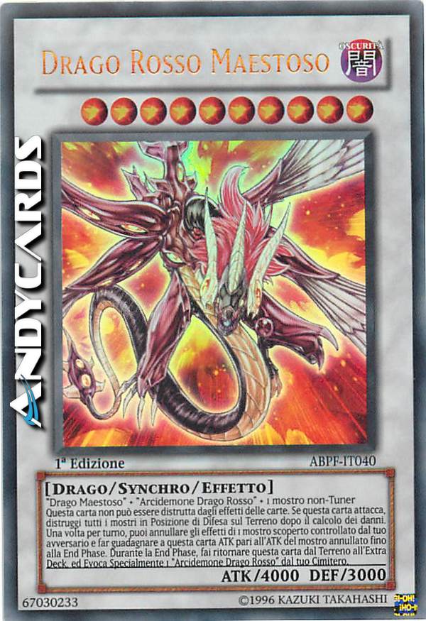 Clicca per ulteriori dettagli di - DRAGO ROSSO MAESTOSO - DRAGO ROSSO MAESTOSO