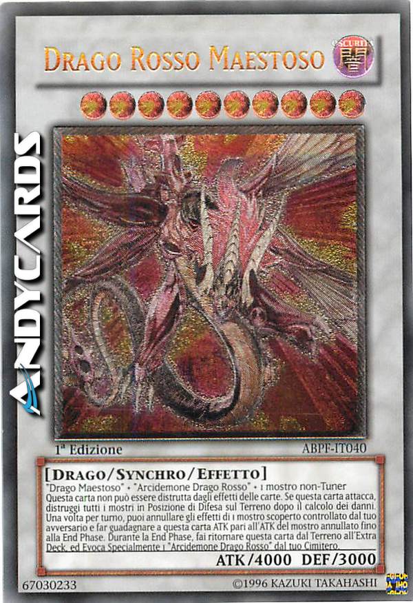 Clicca per ulteriori dettagli di - DRAGO ROSSO MAESTOSO - DRAGO ROSSO MAESTOSO