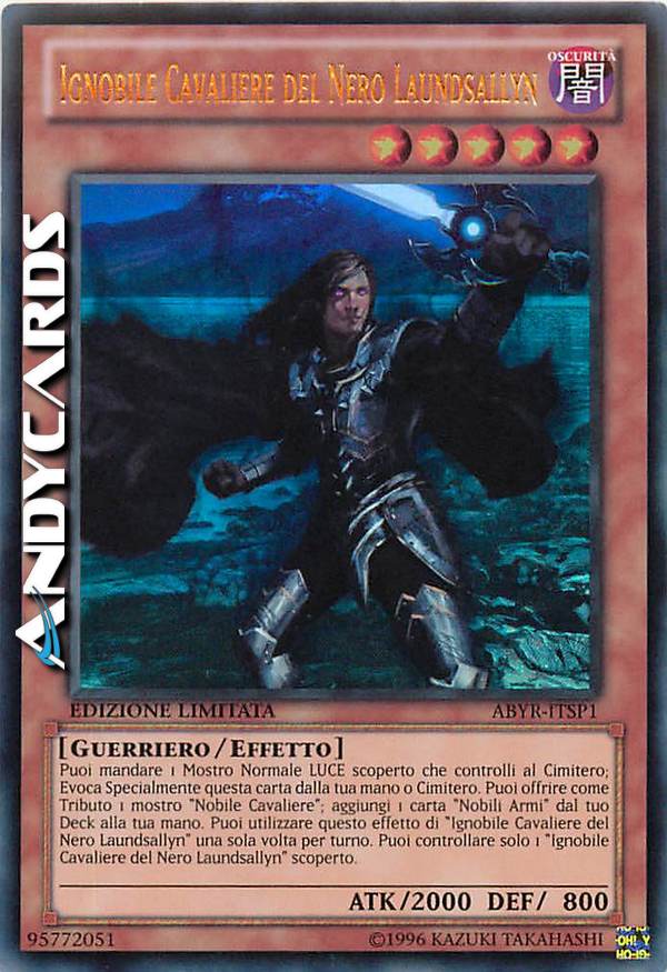Clicca per ulteriori dettagli di - IGNOBILE CAVALIERE DEL NERO LAUNDSALLYN - IGNOBILE CAVALIERE DEL NERO LAUNDSALLYN