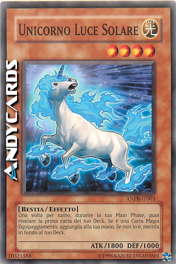 Clicca per ulteriori dettagli di - UNICORNO LUCE SOLARE - UNICORNO LUCE SOLARE