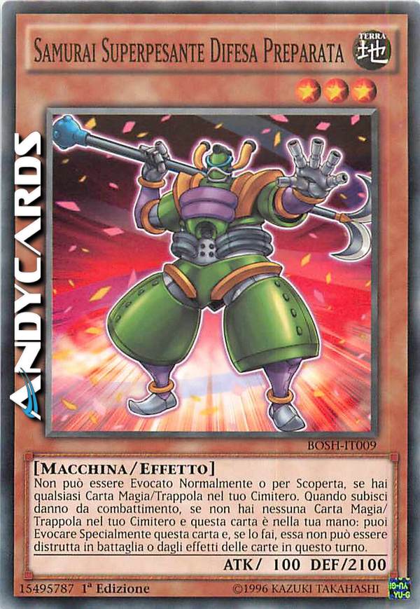 Clicca per ulteriori dettagli di - SAMURAI SUPERPESANTE DIFESA PREPARATA - SAMURAI SUPERPESANTE DIFESA PREPARATA