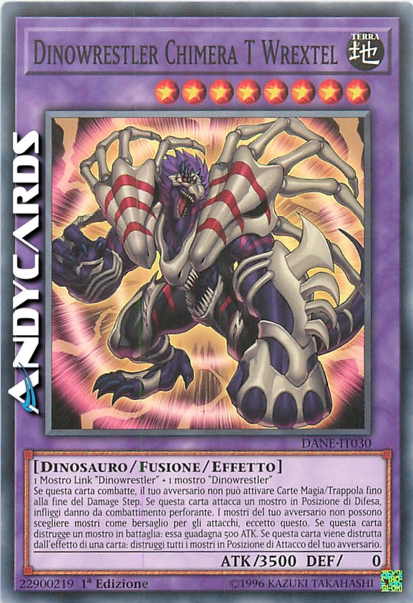 Set 3 Carte DINOWRESTLER CHIMERA T WREXTEL in Italiano DANE-IT030 Comune YUGIOH