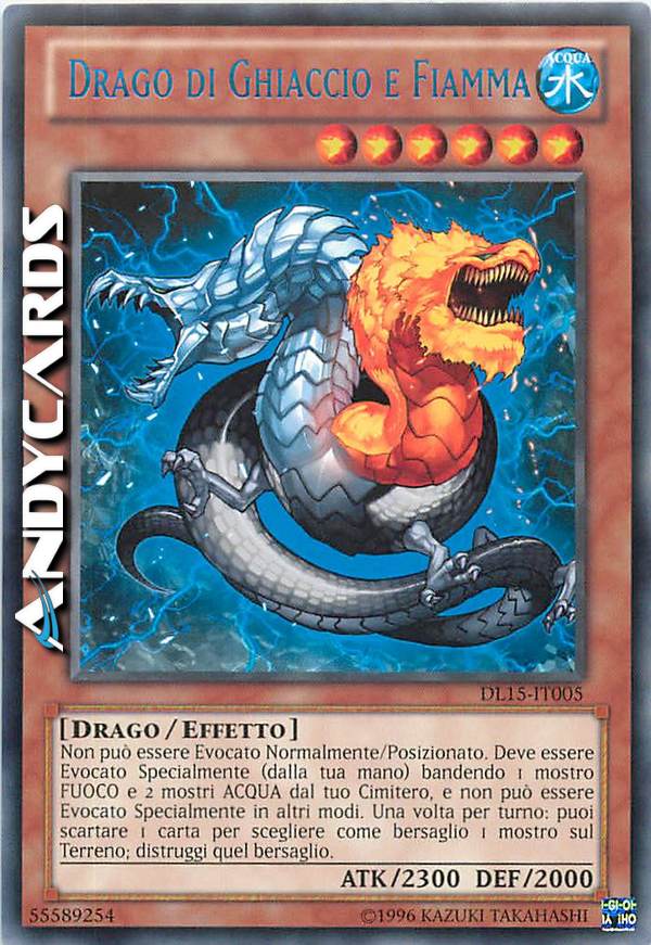 Drago Di Ghiaccio E Fiamma Frost And Flame Dragon Rara Blu Dl15 It005 Yugioh Ebay