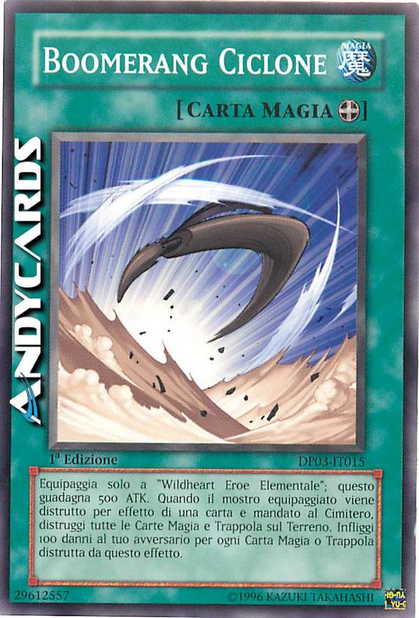 Clicca per ulteriori dettagli di - BOOMERANG CICLONE - BOOMERANG CICLONE