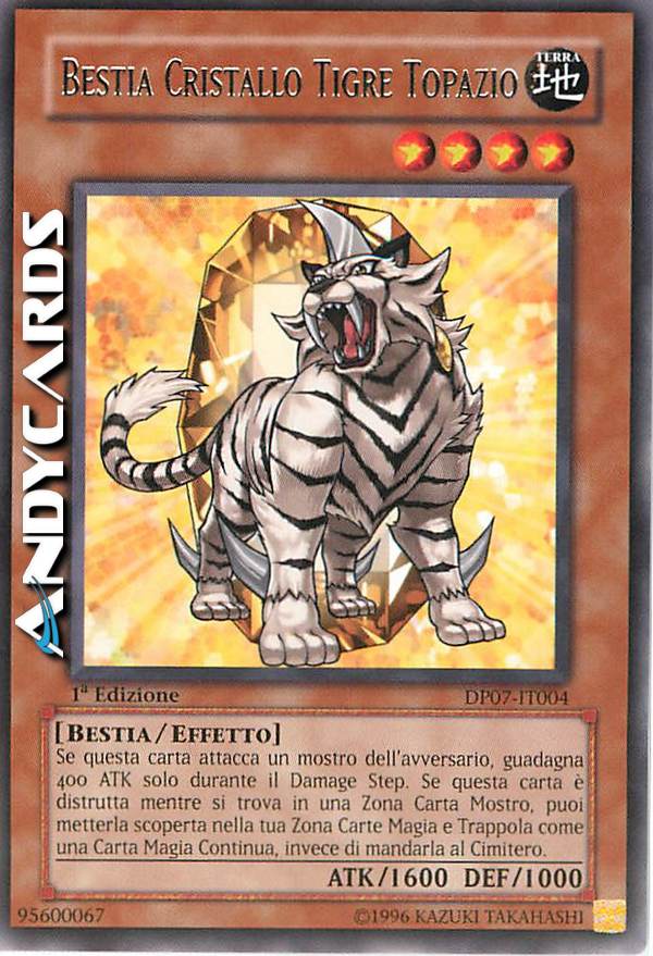 Clicca per ulteriori dettagli di - BESTIA CRISTALLO TIGRE TOPAZIO - BESTIA CRISTALLO TIGRE TOPAZIO