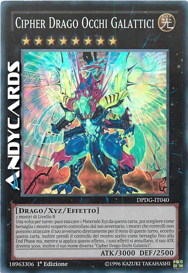 ULTRA RARA 1°ED MINT YU GI OH NEO CIPHER DRAGO OCCHI GALATTICI DPDG-IT039