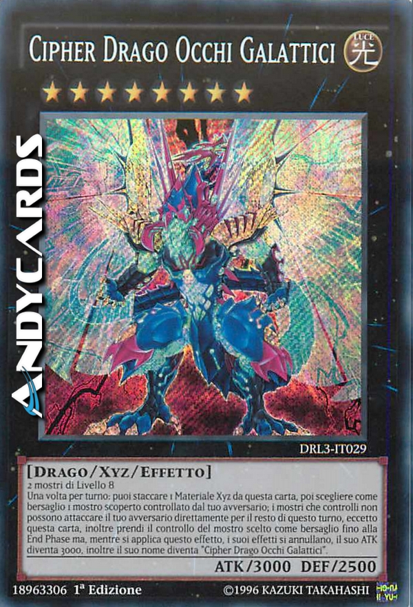 DRAGO MIRAGGIO OCCHI DIVERSI Odd-Eyes Mirage Dragon Segreta DRL3 IT001 Yugioh