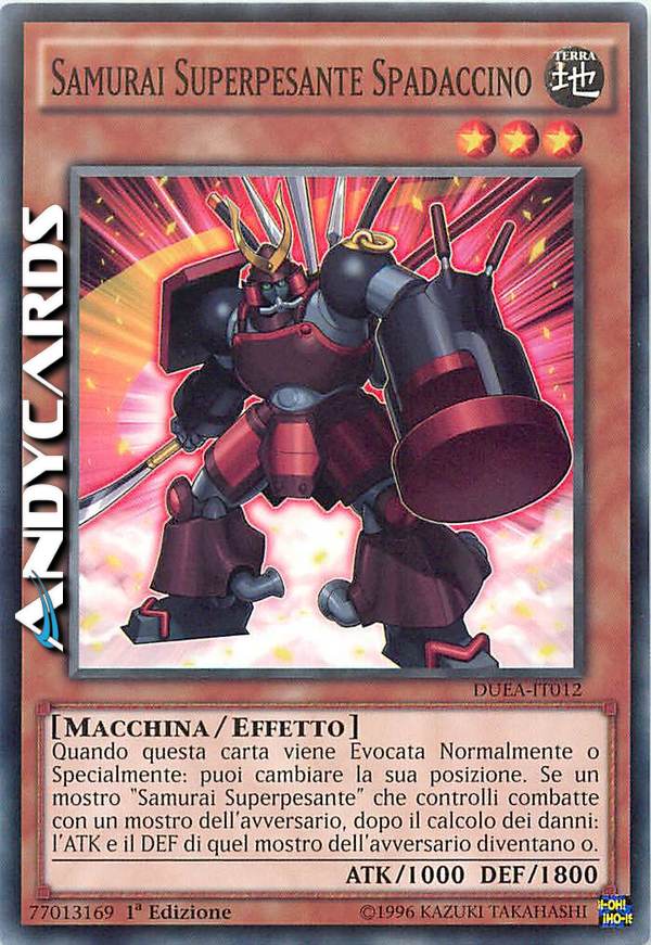 Clicca per ulteriori dettagli di - SAMURAI SUPERPESANTE SPADACCINO - SAMURAI SUPERPESANTE SPADACCINO