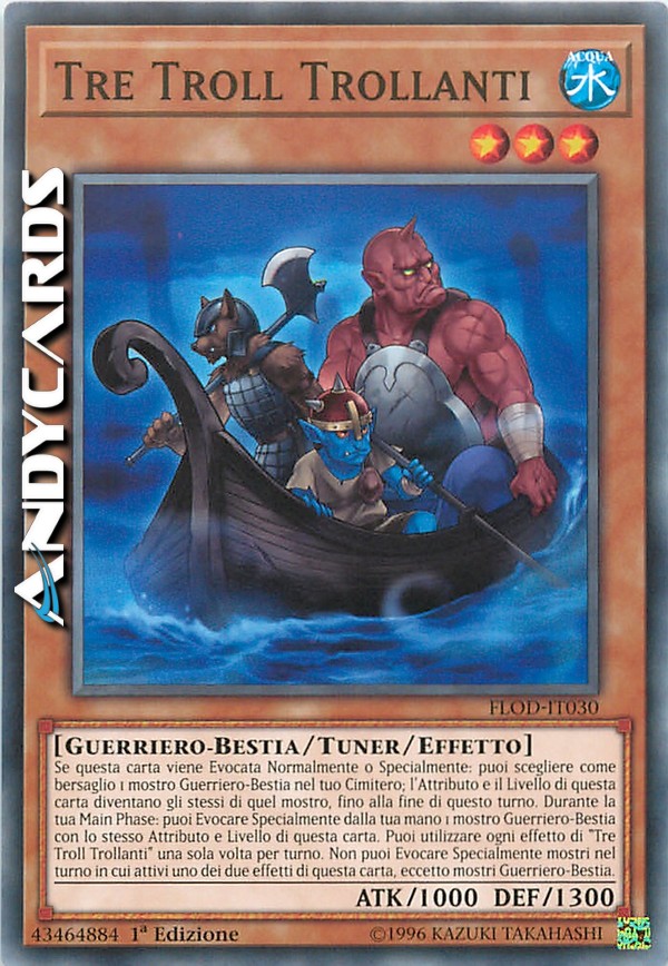 yugioh troll cards 3x TRE TROLL TROLLANTI (Three Trolling Trolls) • Comune • FLOD IT030 •  YUGIOH!