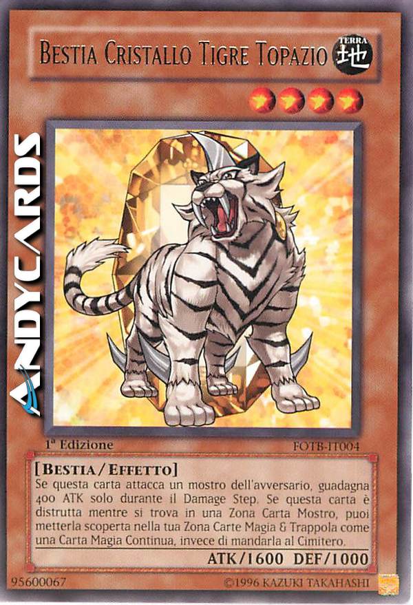 Clicca per ulteriori dettagli di - BESTIA CRISTALLO TIGRE TOPAZIO - BESTIA CRISTALLO TIGRE TOPAZIO