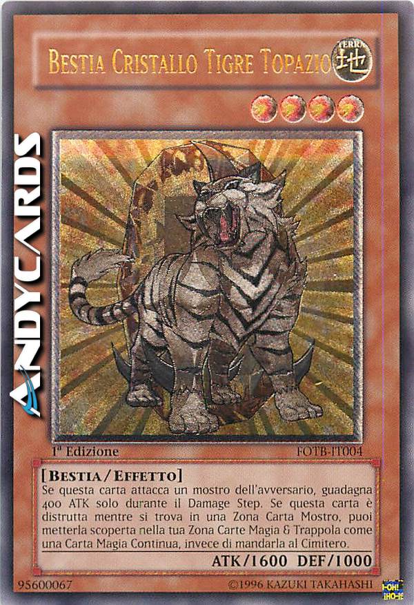 Clicca per ulteriori dettagli di - BESTIA CRISTALLO TIGRE TOPAZIO - BESTIA CRISTALLO TIGRE TOPAZIO