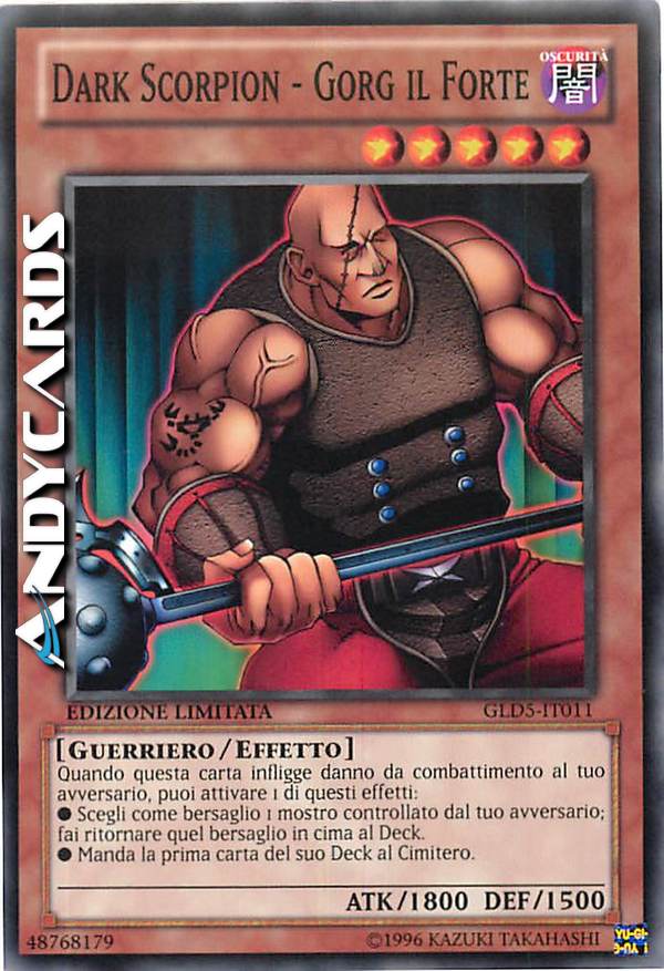 Clicca per ulteriori dettagli di - DARK SCORPION - GORG IL FORTE - DARK SCORPION - GORG IL FORTE
