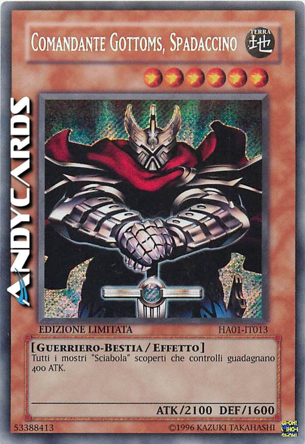 Clicca per ulteriori dettagli di - COMANDANTE GOTTOMS, SPADACCINO - COMANDANTE GOTTOMS, SPADACCINO