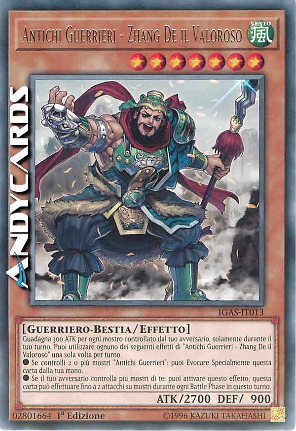 Clicca per ulteriori dettagli di - ANTICHI GUERRIERI - ZHANG DE IL VALOROSO - ANTICHI GUERRIERI - ZHANG DE IL VALOROSO