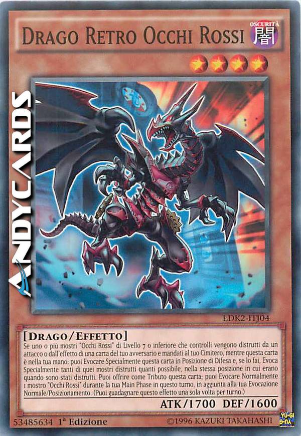 Clicca per ulteriori dettagli di - DRAGO RETRO OCCHI ROSSI - DRAGO RETRO OCCHI ROSSI