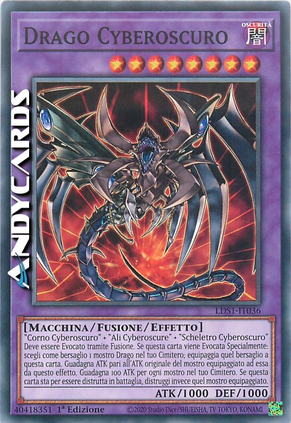 DRAGO CYBEROSCURO · (Cyberdark Dragon) · Comune · LDS1 IT036 · YUGIOH