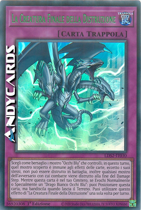 THE FINAL CREATURE OF DESTRUCTION • Ultra R Green • LDS2 IT030 • 1Ed •  Yugioh