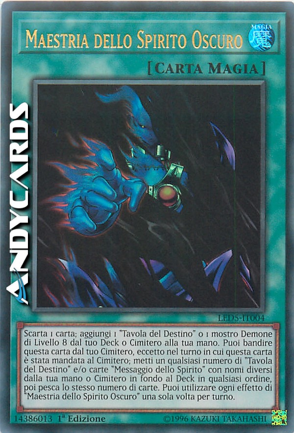 Clicca per ulteriori dettagli di - MAESTRIA DELLO SPIRITO OSCURO - MAESTRIA DELLO SPIRITO OSCURO
