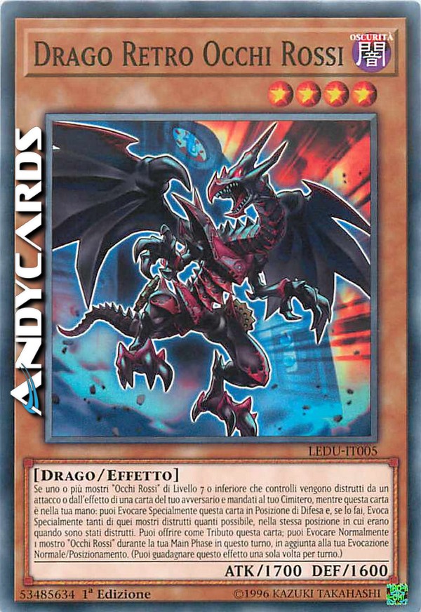 Clicca per ulteriori dettagli di - DRAGO RETRO OCCHI ROSSI - DRAGO RETRO OCCHI ROSSI
