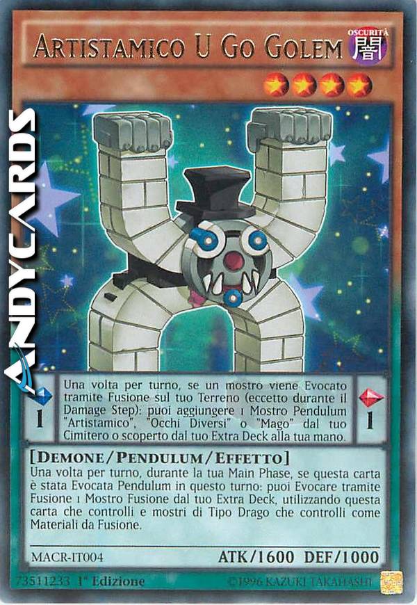 Clicca per ulteriori dettagli di - ARTISTAMICO U GO GOLEM - ARTISTAMICO U GO GOLEM
