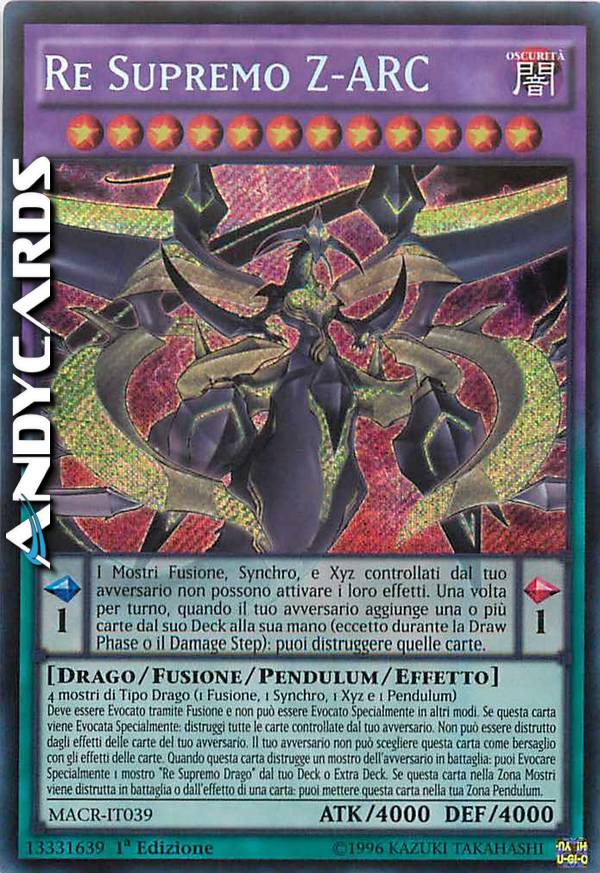 Clicca per ulteriori dettagli di - RE SUPREMO Z-ARC - RE SUPREMO Z-ARC