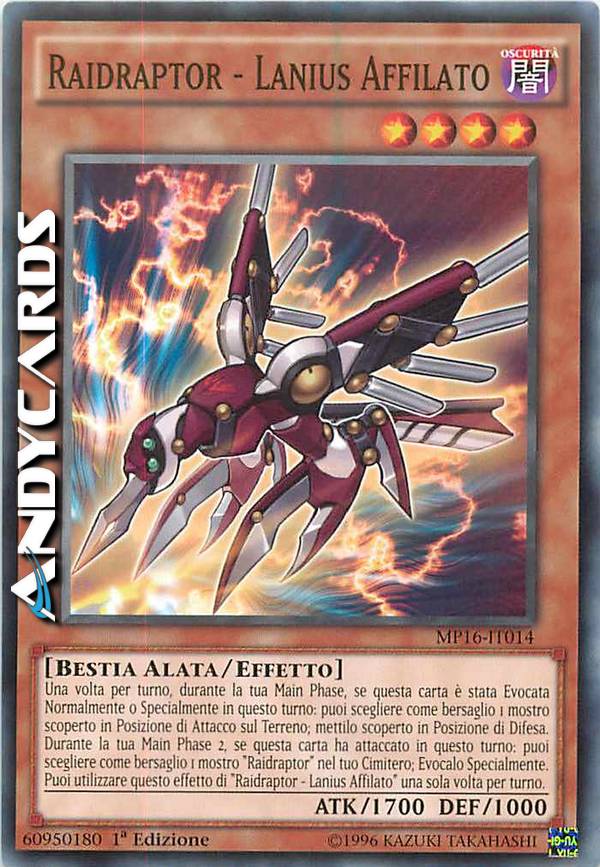 Clicca per ulteriori dettagli di - RAIDRAPTOR - LANIUS AFFILATO - RAIDRAPTOR - LANIUS AFFILATO