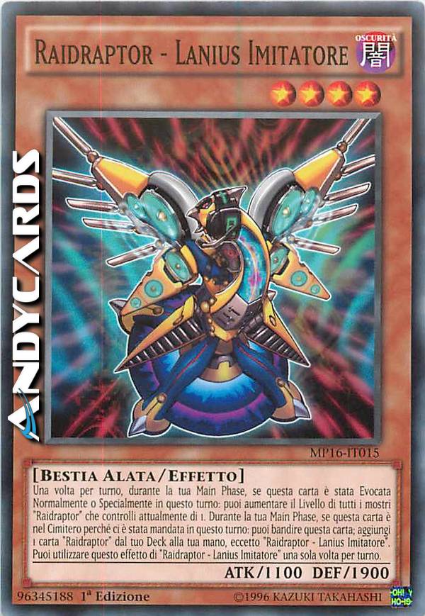 Clicca per ulteriori dettagli di - RAIDRAPTOR - LANIUS IMITATORE - RAIDRAPTOR - LANIUS IMITATORE