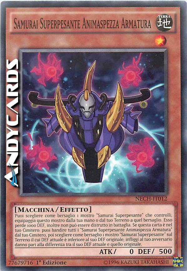 Clicca per ulteriori dettagli di - SAMURAI SUPERPESANTE ANIMASPEZZA ARMATURA - SAMURAI SUPERPESANTE ANIMASPEZZA ARMATURA