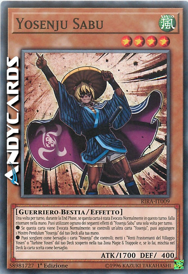 Clicca per ulteriori dettagli di - YOSENJU SABU - YOSENJU SABU