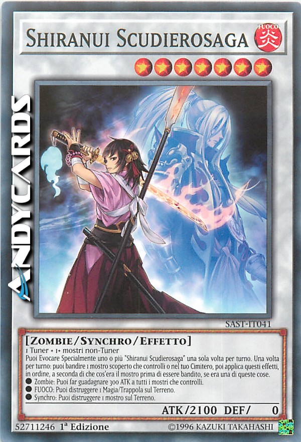 Set 3 Carte SHIRANUI SPADASAGA Comune in Italiano SAST-IT040 YUGIOH