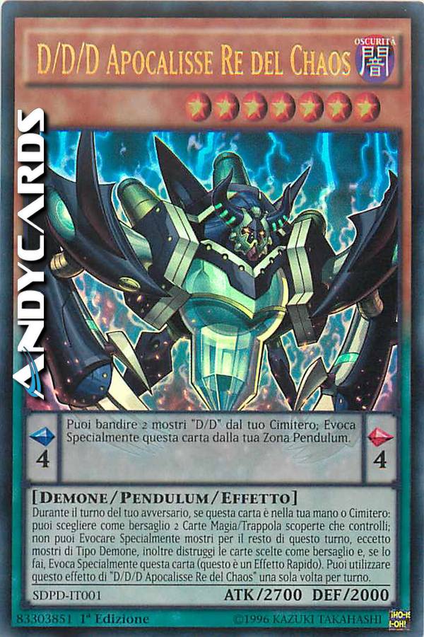 Clicca per ulteriori dettagli di - D/D/D APOCALISSE RE DEL CHAOS - D/D/D APOCALISSE RE DEL CHAOS