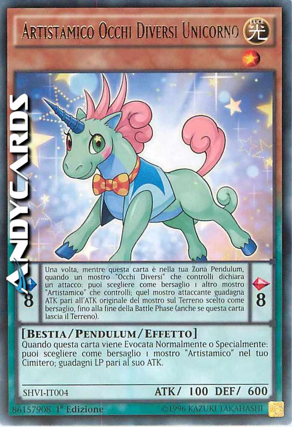 Clicca per ulteriori dettagli di - ARTISTAMICO OCCHI DIVERSI UNICORNO - ARTISTAMICO OCCHI DIVERSI UNICORNO