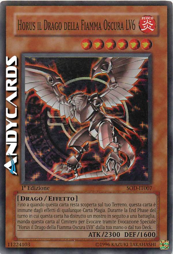 Clicca per ulteriori dettagli di - HORUS IL DRAGO DELLA FIAMMA OSCURA LV6 - HORUS IL DRAGO DELLA FIAMMA OSCURA LV6