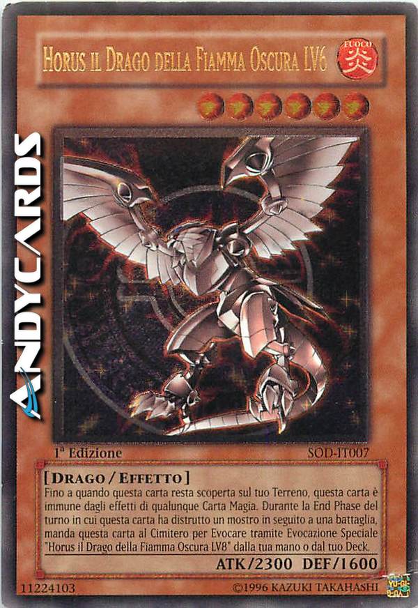 Clicca per ulteriori dettagli di - HORUS IL DRAGO DELLA FIAMMA OSCURA LV6 - HORUS IL DRAGO DELLA FIAMMA OSCURA LV6