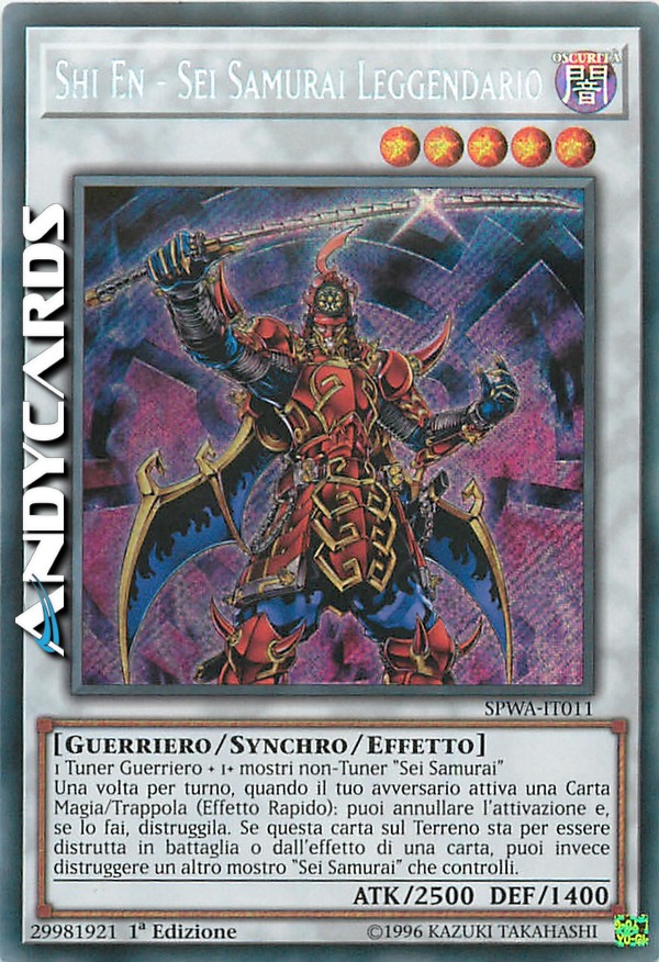 Clicca per ulteriori dettagli di - SHI EN - SEI SAMURAI LEGGENDARIO - SHI EN - SEI SAMURAI LEGGENDARIO