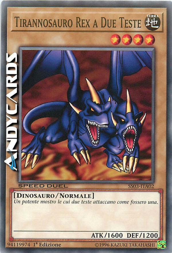 Clicca per ulteriori dettagli di - TIRANNOSAURO REX A DUE TESTE - TIRANNOSAURO REX A DUE TESTE