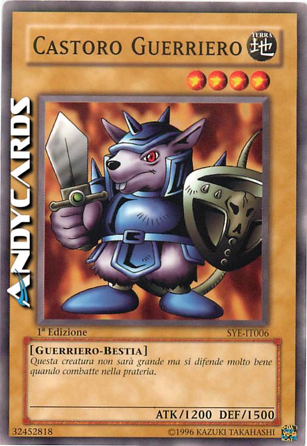 Clicca per ulteriori dettagli di - CASTORO GUERRIERO - CASTORO GUERRIERO