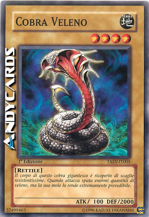 Clicca per ulteriori dettagli di - COBRA VELENO - COBRA VELENO