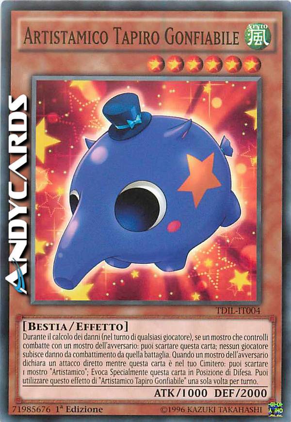 Clicca per ulteriori dettagli di - ARTISTAMICO TAPIRO GONFIABILE - ARTISTAMICO TAPIRO GONFIABILE