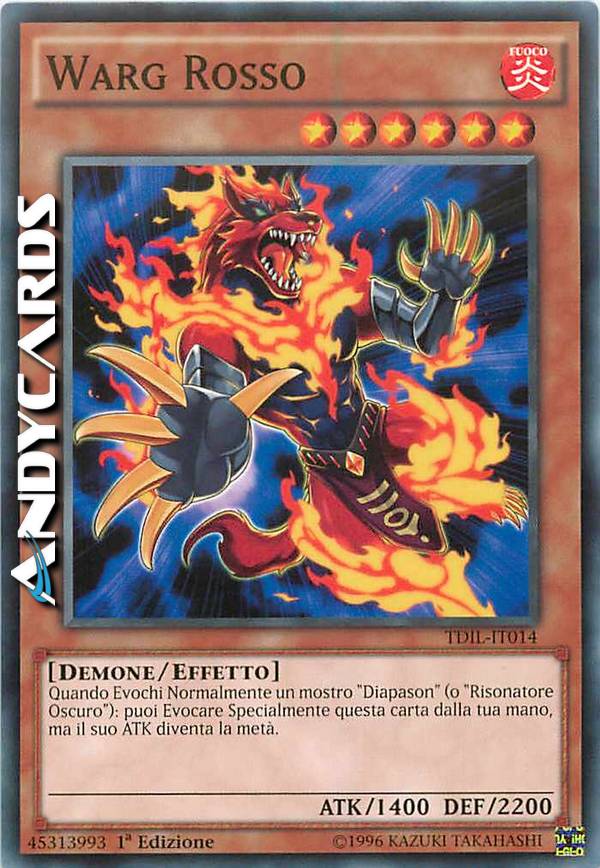 Clicca per ulteriori dettagli di - WARG ROSSO - WARG ROSSO