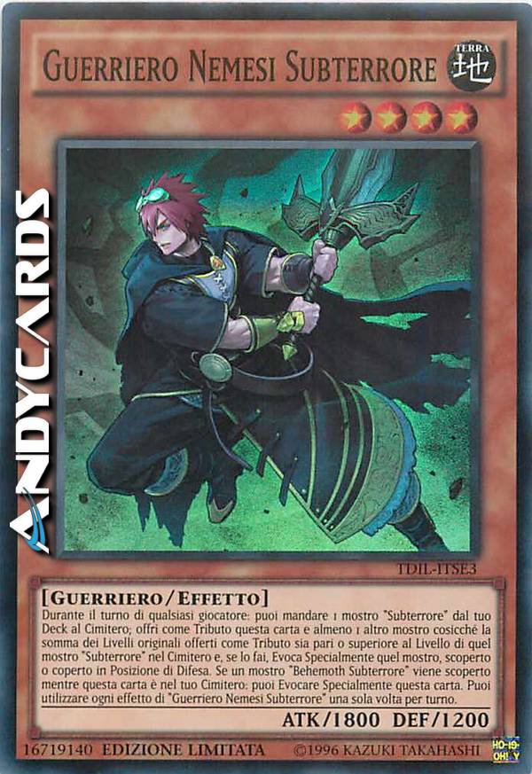 Clicca per ulteriori dettagli di - GUERRIERO NEMESI SUBTERRORE - GUERRIERO NEMESI SUBTERRORE