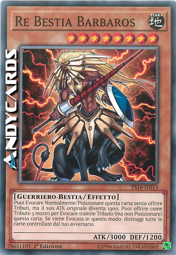 Clicca per ulteriori dettagli di - RE BESTIA BARBAROS - RE BESTIA BARBAROS